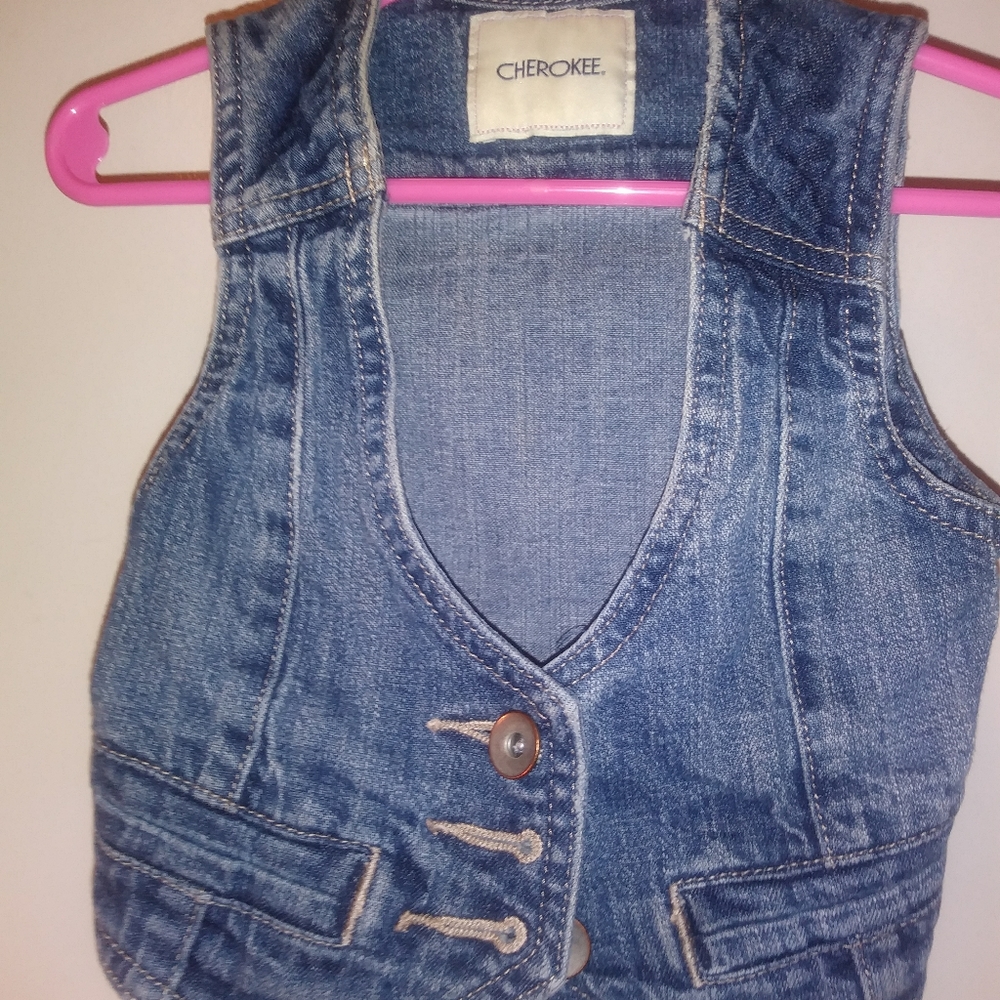 Girls jean vest